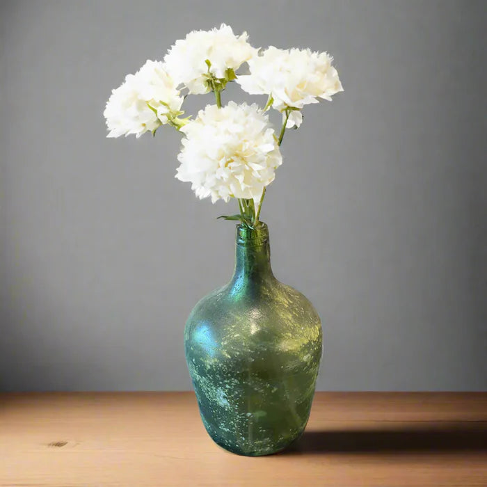 Rustic Green Glass Decorative Vase Evg3 Image 1