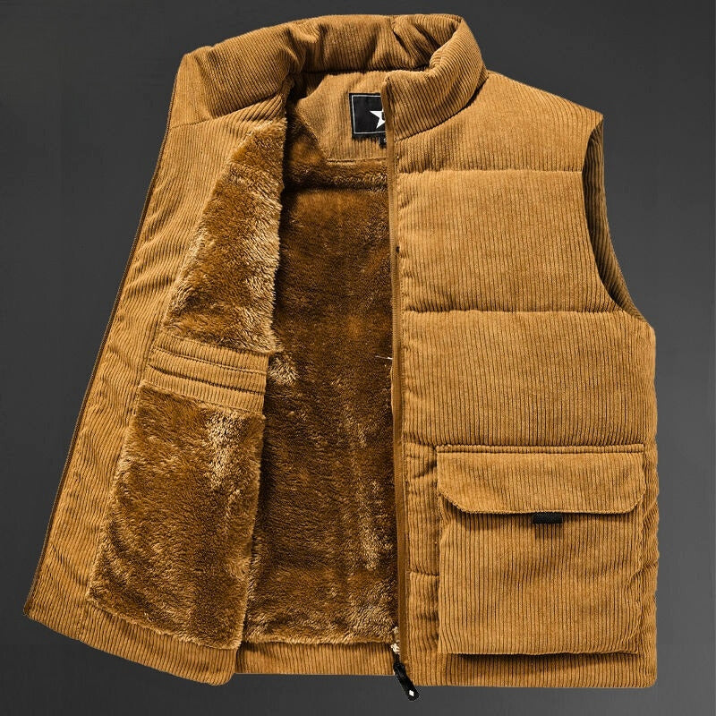 WOODLAND EVANS SHERPA CORDUROY VEST