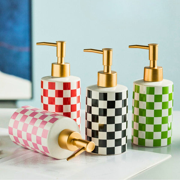 CHECKERED  EVANS SOAP DISPENSER